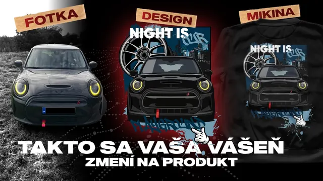 Photo, design, hoodie: how a passion becomes a product, a Mini in the photo and on the hoodie
