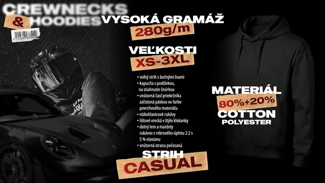 280 gsm crewnecks and hoodies, casual fit