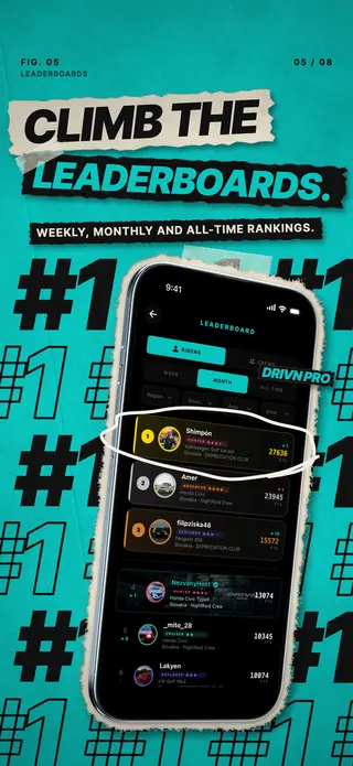 Driver leaderboards, headline Climb the leaderboards
